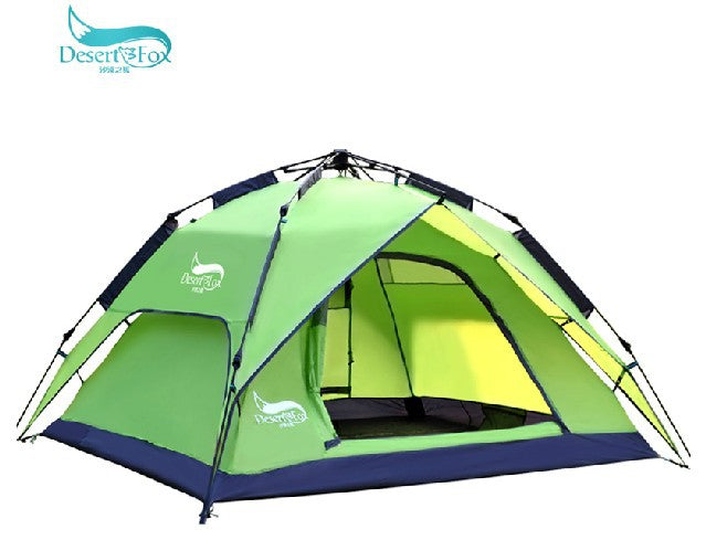 Desert Fox outdoor camping tent 3-4 people fully automatic tent double rainproof multi-person camping tent