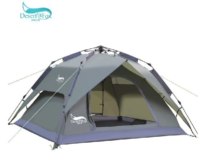 Desert Fox outdoor camping tent 3-4 people fully automatic tent double rainproof multi-person camping tent