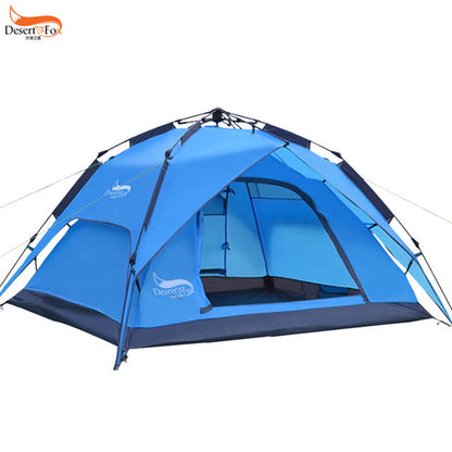 Desert Fox outdoor camping tent 3-4 people fully automatic tent double rainproof multi-person camping tent