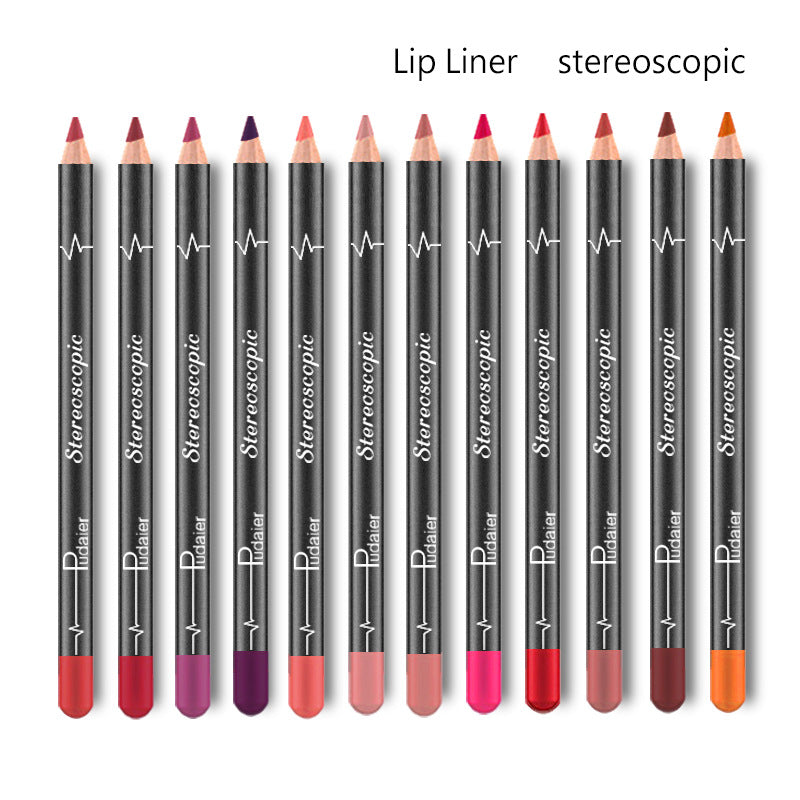 Pudaier new lip liner waterproof non-marking matte velvet lipstick pen spot foreign trade sizzling explosions