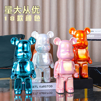 Violent bear ornaments living room light luxury desktop floor-standing ceramic high-end home children's room decoration piggy bank gift