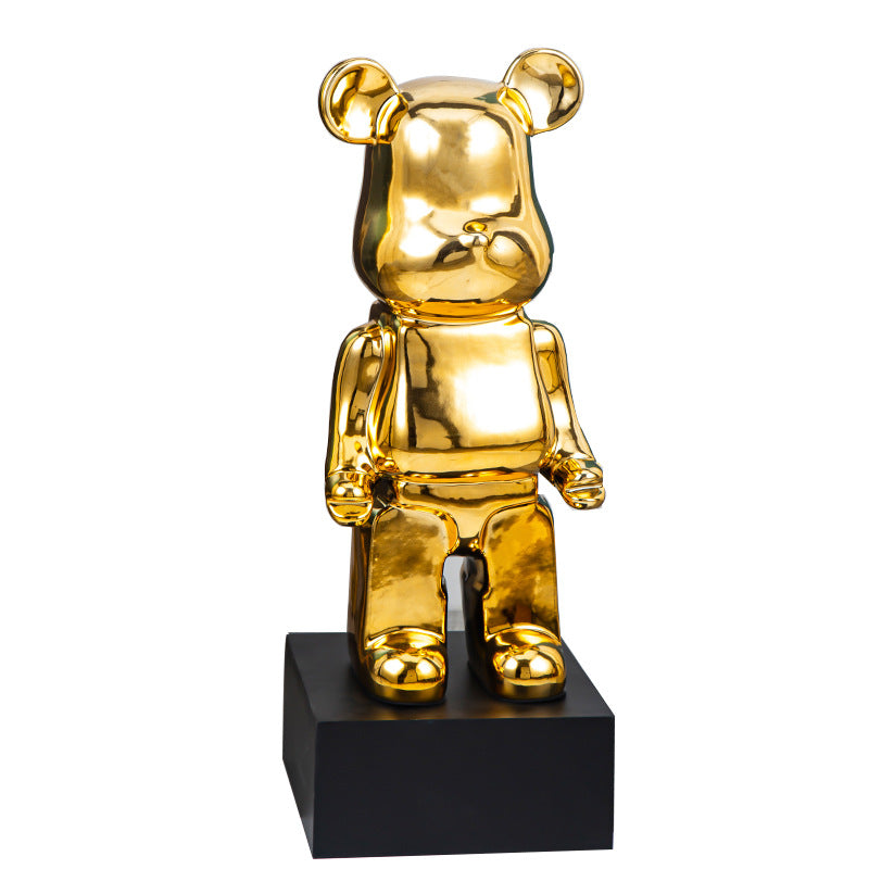 Violent bear ornaments living room light luxury desktop floor-standing ceramic high-end home children's room decoration piggy bank gift