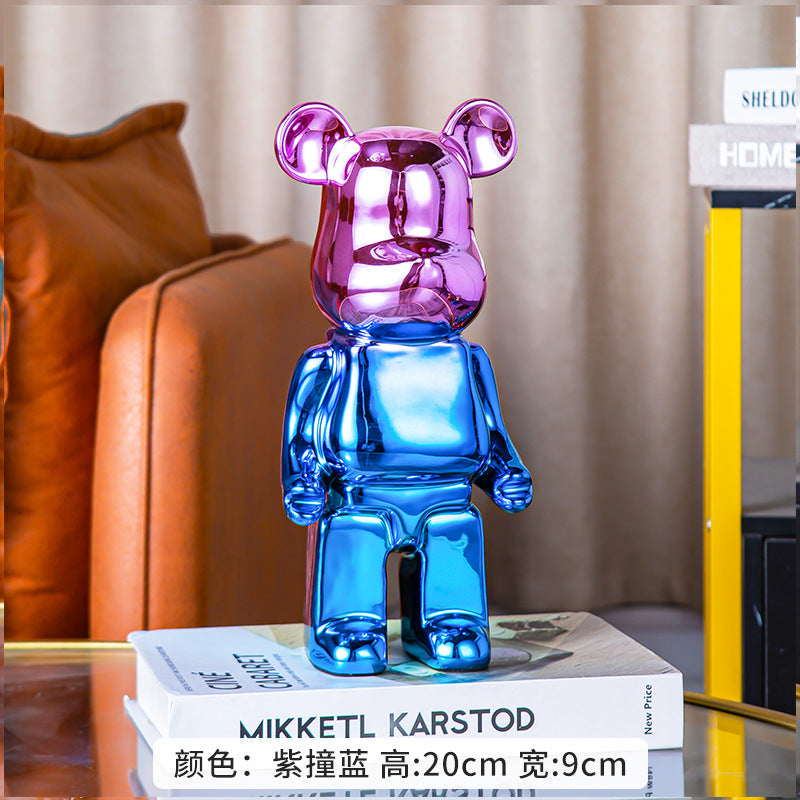 Violent bear ornaments living room light luxury desktop floor-standing ceramic high-end home children's room decoration piggy bank gift