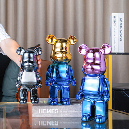 Violent bear ornaments living room light luxury desktop floor-standing ceramic high-end home children's room decoration piggy bank gift