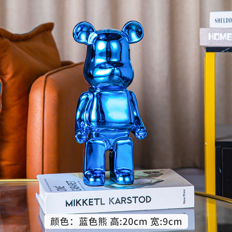 Violent bear ornaments living room light luxury desktop floor-standing ceramic high-end home children's room decoration piggy bank gift