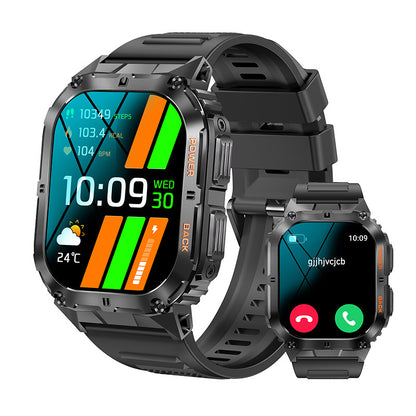 New K61PRO triple-proof call smart watch music weather 1.96-inch heart rate blood pressure blood oxygen smart watch