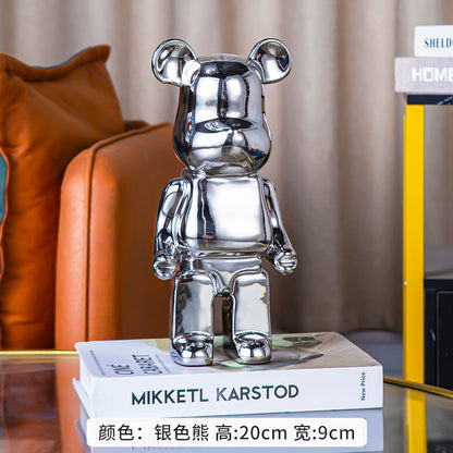 Violent bear ornaments living room light luxury desktop floor-standing ceramic high-end home children's room decoration piggy bank gift