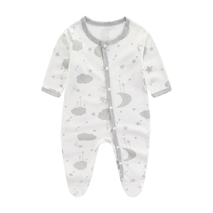 Newborn baby clothes newborn pure cotton pajamas romper spring and autumn baby monk clothes summer baby jumpsuit