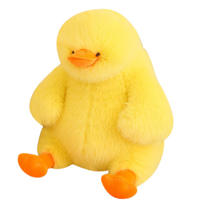 Cute duck doll fluffy big doll cute big yellow duck plush toy as a girlfriend's bedside pillow