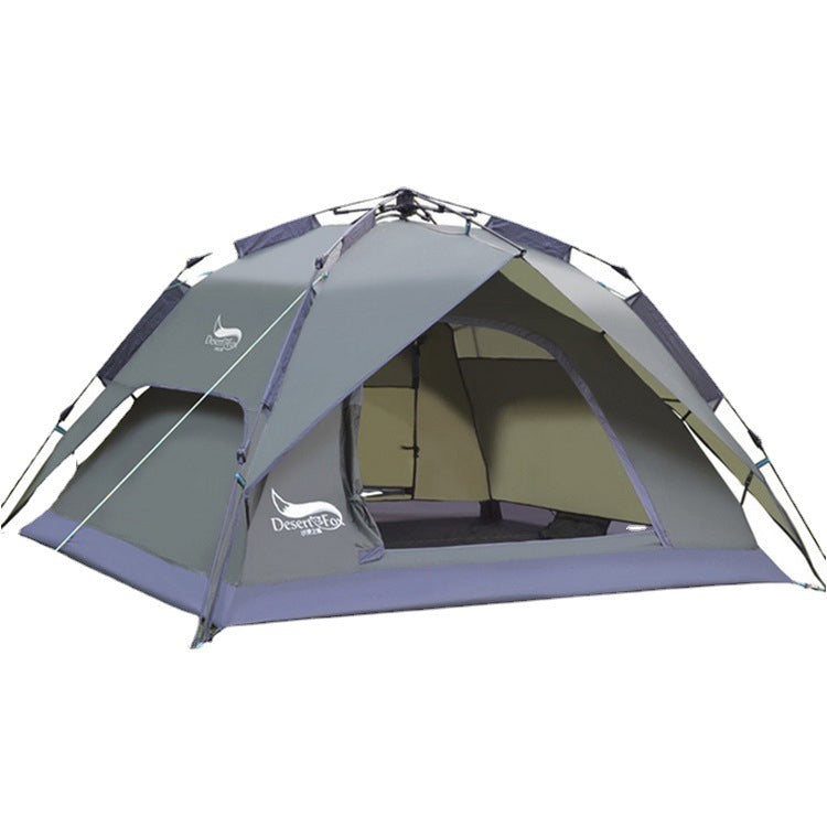 Desert Fox outdoor camping tent 3-4 people fully automatic tent double rainproof multi-person camping tent