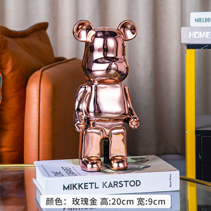 Violent bear ornaments living room light luxury desktop floor-standing ceramic high-end home children's room decoration piggy bank gift