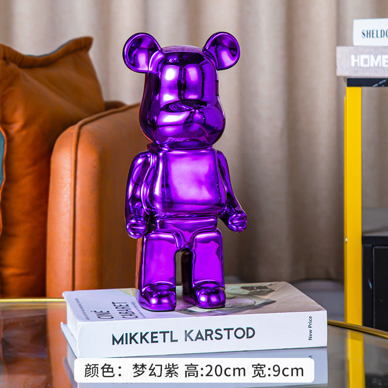 Violent bear ornaments living room light luxury desktop floor-standing ceramic high-end home children's room decoration piggy bank gift