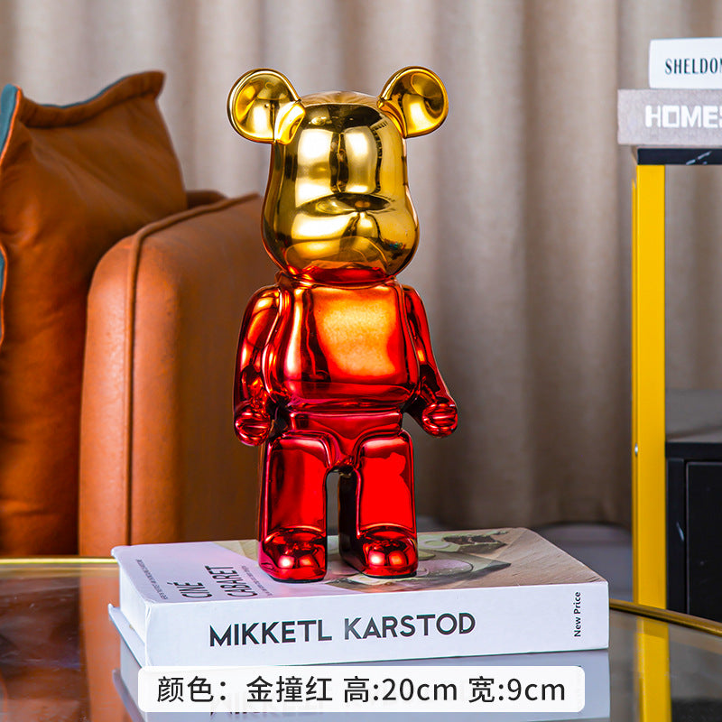 Violent bear ornaments living room light luxury desktop floor-standing ceramic high-end home children's room decoration piggy bank gift