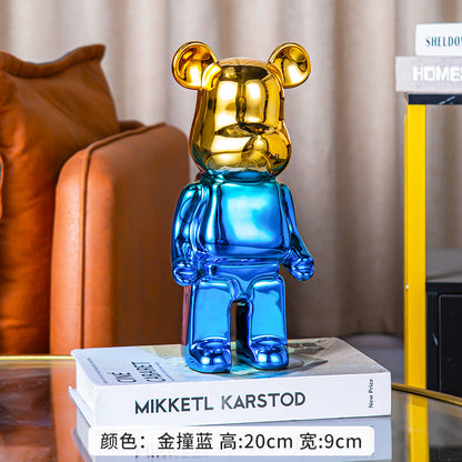 Violent bear ornaments living room light luxury desktop floor-standing ceramic high-end home children's room decoration piggy bank gift